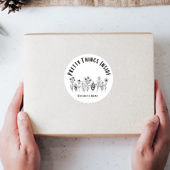 100 Thank You Stickers Pretty Things Inside Flowers - Picture 6 of 10